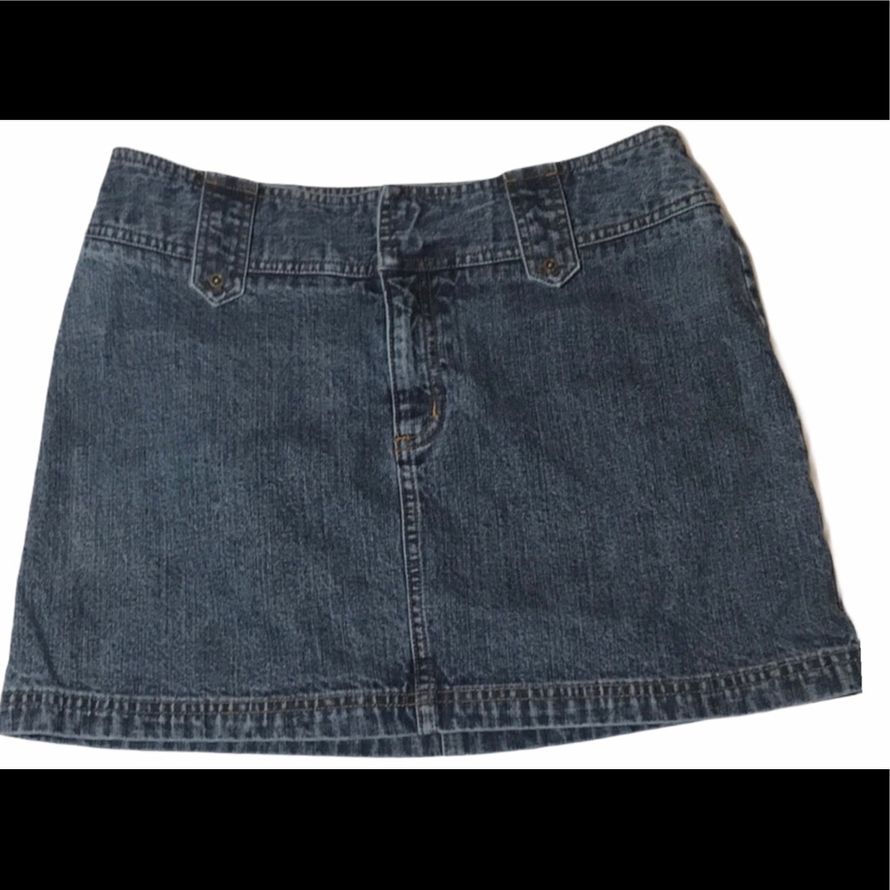 Smart Set Size 7 Cotton Denim Mini Skirt With Belt Loops Y2K